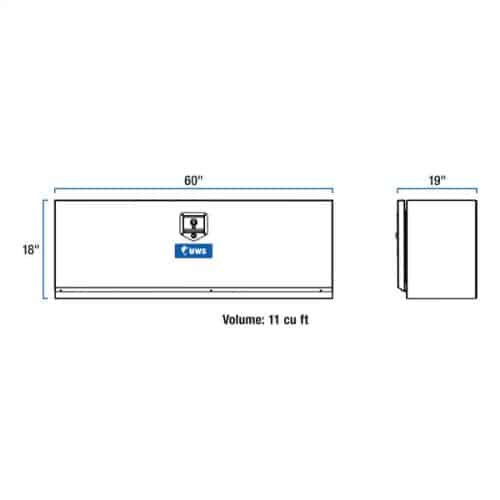 UWS 48in. Truck Side Tool Box with Low Profile (LTL Shipping Only)