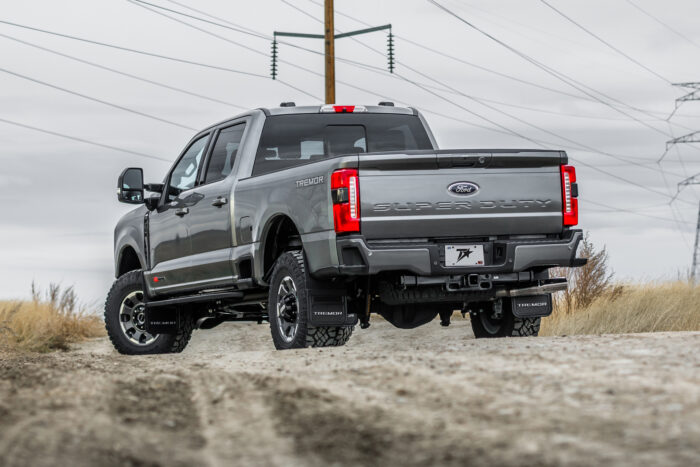 Truck Hardware Gatorback CN Tremor Logo Mud Flaps - Grey/Black/AL (Front & Rear) FORD 23-25 F250/F350 Tremor - Image 3