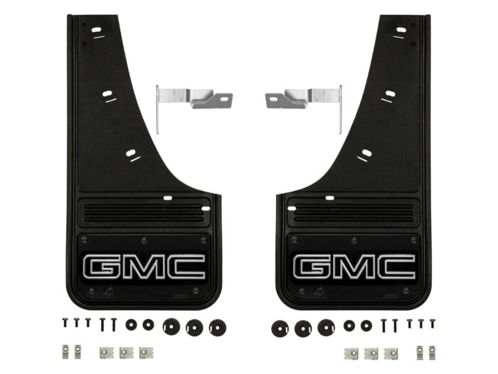 Truck Hardware Gatorback CR GMC Logo Mud Flaps - Black/Wrap (Front & Rear) GMC 23-25 Canyon - Image 3